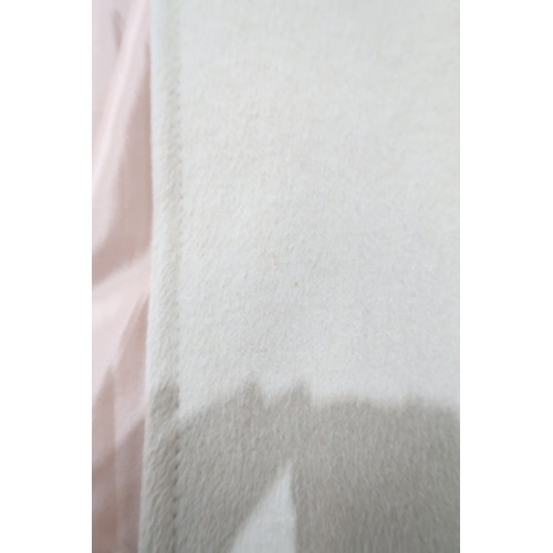 8058 - Vintage Aquascutum ladieswear comprising a light beige cashmere coat with matching belt and pink sat... 