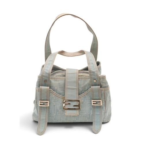 8031 - A Fendi Zucca Borsa in stonewashed monogram denim with silver-tone hardware with dustbag30cm length... 