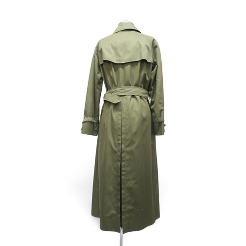 8032 - A vintage Burberry trench coat in khaki with nova check lining approx. 49cm bust ... 