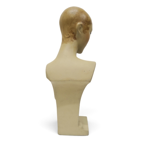 8008 - An art deco shop display mannequin bust of a lady 66cm in height