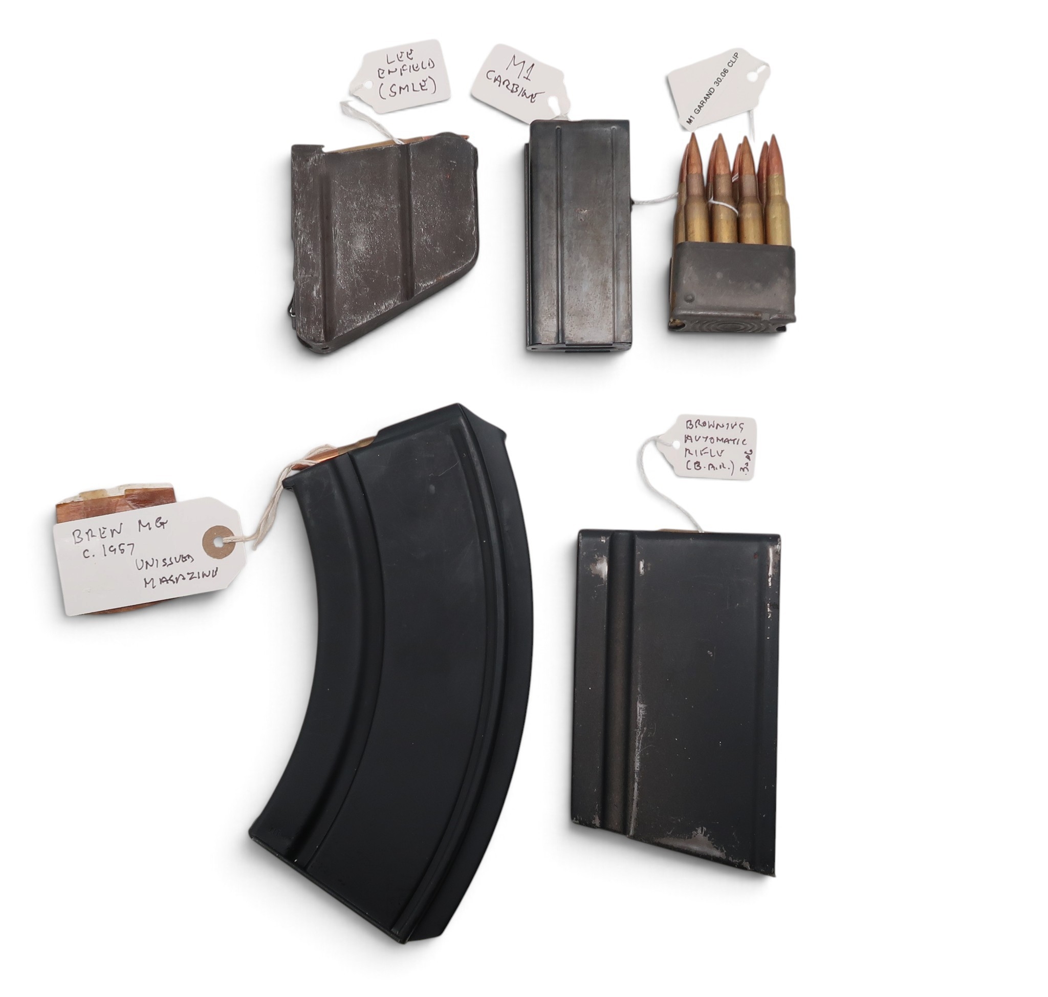 A lot of assorted mid century rifle calibre magazines to include Bren ...