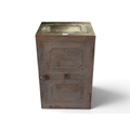 A 19th century Scottish Carron iron works safe/lock box with faux ...