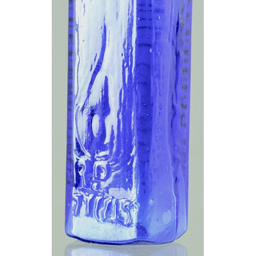 168 - ETON STAR POISON. (DP pg 58) 2.25ins tall, cobalt blue glass. Extremely rare two dram size, base emb... 