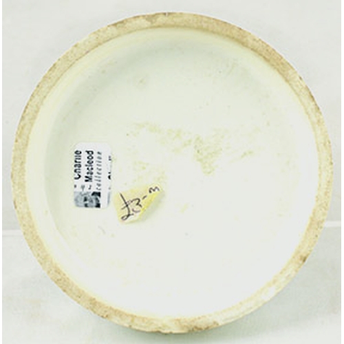 23 - ANCHOVY PASTE POT LID. 3.5ins diam, smaller variant to previous lot, not so much detailing. Some ins... 