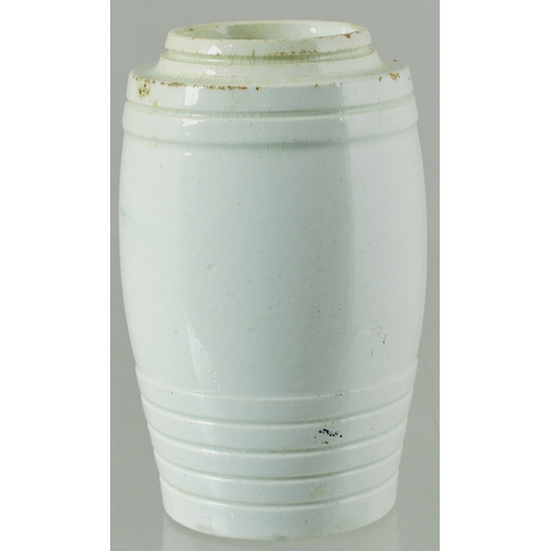 76 - CROSSE & BLACKWELL MUSTARD JAR. 3.75ins tall, white glaze, black transfer. CROSSE & BLACKWELL/ PURVE... 