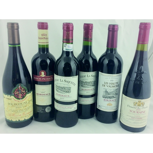 46 - FRENCH WINE. 6 bottles of labelled French red wine. (6)