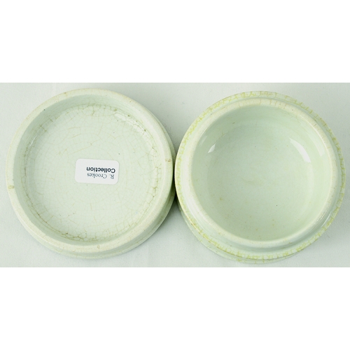 522 - BRADFORD DENTIFRICE POT LID & BASE. 2.75ins diam. ODONTINE/ A NEW/ DENTIFRICE... PREPARED BY/ F.M. R... 