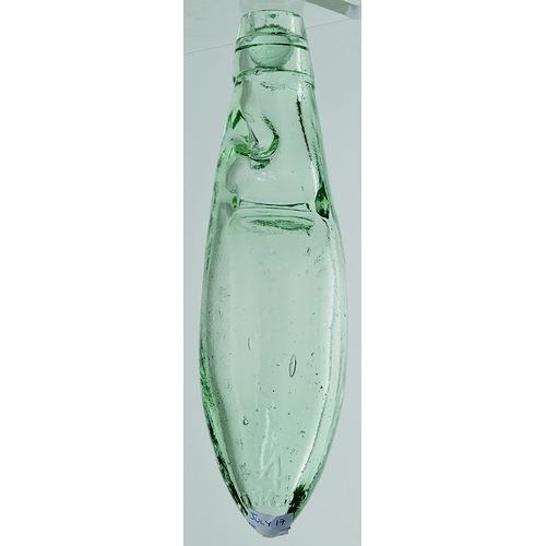 551 - T BREWSTER HYBRID. 8ins long. Aqua glass hybrid embossed T. BREWSTER/ MINERAL WATER/ MANUFACTURER to... 