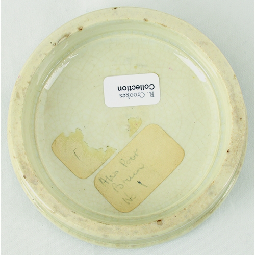 505 - ALAS POOR BRUIN. (KM 1) 3ins diam. Multicoloured lid, probably produced by the Pratt factory. With l... 