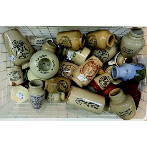 102 - MIXED KITCHENALIA. Numol, Virol & caviare jars inc. creams & matchstikers. (30+)