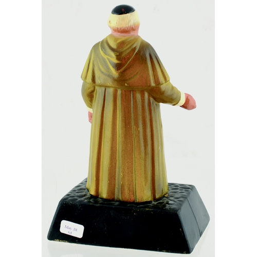 94 - THE ABBOTS CHOICE BACK BAR FIGURE. 7ins tall. Rubberoid figure of an Abbot stood upon a plinth, THE/... 