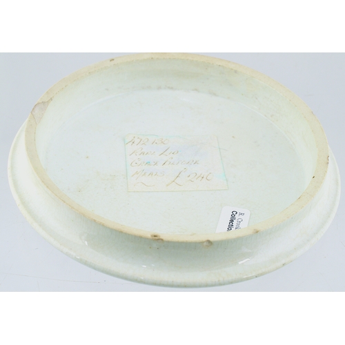 2 - GRACE BEFORE MEALS POT LID. (KM 332) 4.75ins diam. Multicoloured image showing poor family saying de... 