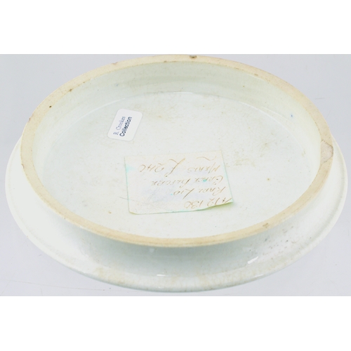 2 - GRACE BEFORE MEALS POT LID. (KM 332) 4.75ins diam. Multicoloured image showing poor family saying de... 