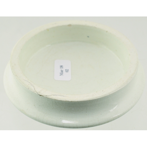 23 - DE LEONS CHERRY TOOTH PASTE POT LID. 3.25ins diam. Pale greeny grey transfer DE LEONS/.../ CHERRY TO... 