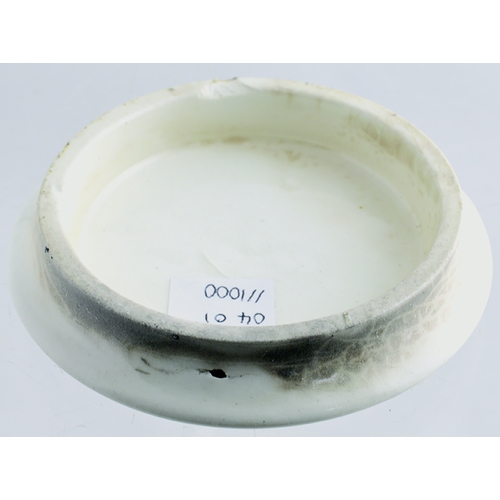 507 - LORIMER SANOLINE TOOTH PASTE POT LID. ( APL p 340, 48) 3.25ins diam. Highly detailed, strong black t... 