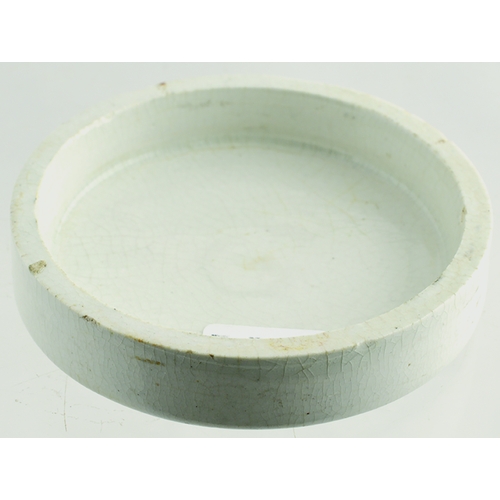 516 - EDINBURGH & LEITH TOOTH PASTE POT LID. (APL p 544, 81a) 2.75ins diam. White glaze, black transfer CH... 