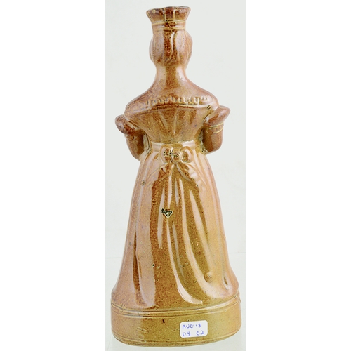 737 - VICTORIA REFORM FLASK. (Reform Flasks, AB p 43) 8.25ins tall. All over tan salt glaze flask formed a... 