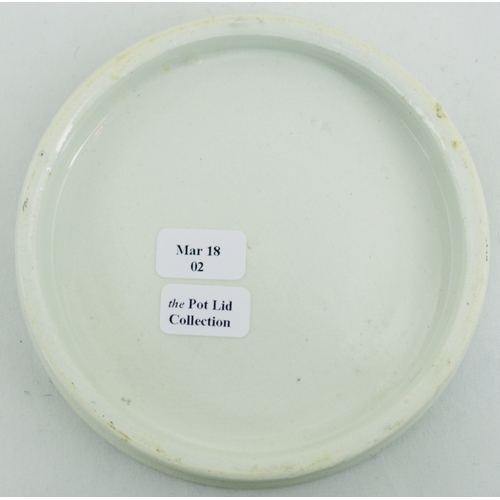 533 - KRANOL POT LID. (APL p 692, 2) 3.75ins diam. Black transfer for THE GREAT HAIR FOOD/.../ KRANOL/ IS ... 