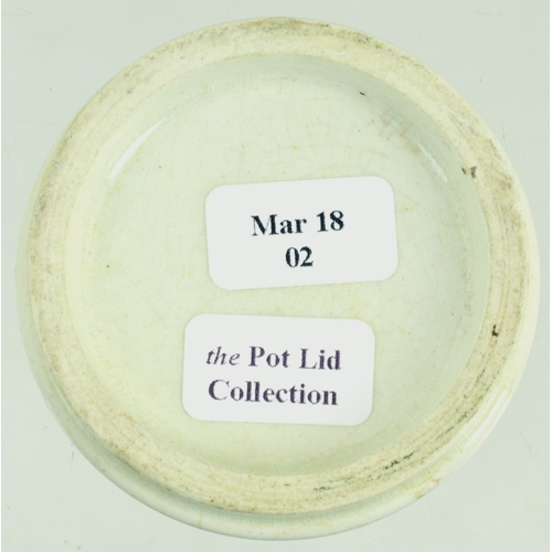 539 - MANCHESTER EYE SALVE POT LID. (APL p 430, 92) 2ins diam. Black transfer DANSON’S/ EYE SALVE/.../ R.L... 