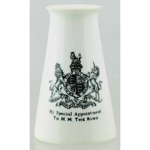 586 - MAIDA VALE CREAM POT. 3ins tall. Churn shape, black transfer for WELFORD & SONS/...MAIDA VALE, one s... 