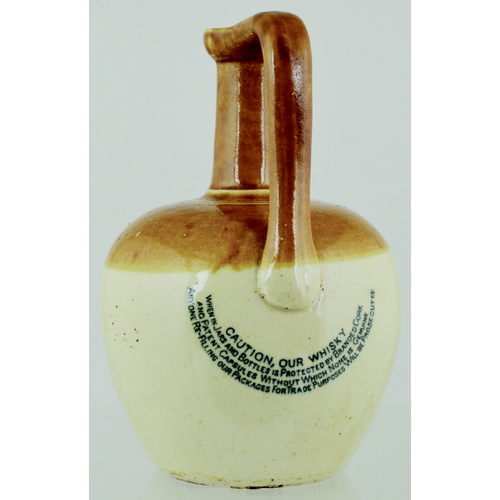 627 - JOHN MACLAGAN & CO WHISKY JUG. (WG p 120) 8.5ins tall. As previous this having thumb nail size lip f... 