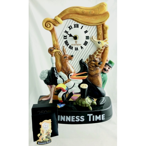 654A - ROYAL DOULTON GUINNESS 250TH ANNIVERSARY CLOCK. 12ins tall. MCL6, limited edition no 109 of 350, inc... 