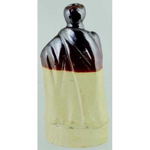 725 - DUKE OF YORK REFORM FLASK. (Reform Flasks, AB p 19) 8ins tall. T.t, salt glaze formed as Duke of Yor... 