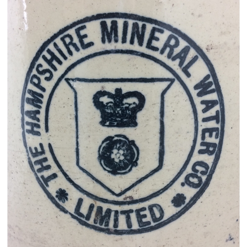 197 - HAMPSHIRE FLAGON. 21ins, t.t., handled with screw stopper. Black transfer THE HAMPSHIRE MINERAL WATE... 