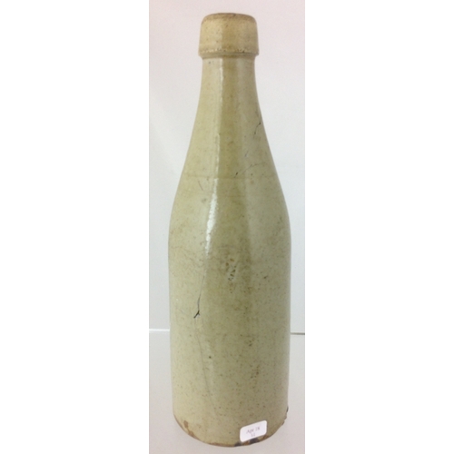 295 - THORNE SLAB SEAL PORTER. 9.5ins tall. Grey/ green slip glaze, front slab seal reads ROBERT S. JEWISO... 