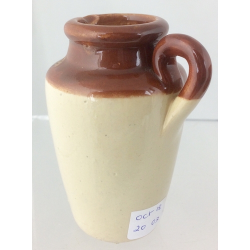 283 - TUNBRIDGE WELLS CREAM JUG. 4ins tall. T.t, rear handle front black transfer MOUNT EPHRAIM DAIRY/ HAT... 