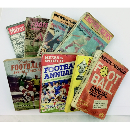 23 - VINTAGE FOOTBALL ANNUALS. Small soft back annuals from the 1960’s, 70’s & 80’s. Issued by The News o... 