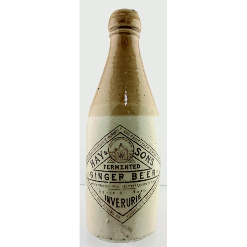 48 - INVERURIE GINGER BEER. 8.5ins, ch, T, t, brown transfer, HAY & SONS/ FERMENTED/ GINGER BEER, p. m. G... 