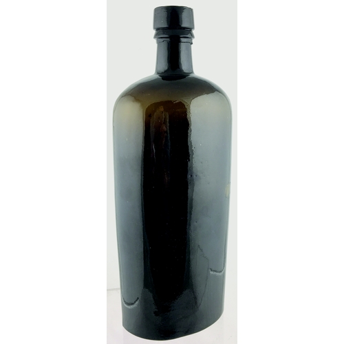 156 - G. HANDYSIDE BLOOD FOOD BOTTLE. 10ins tall, black glass, embossed BLOOD FOOD/ PREPARED BY/ G. HANDYS... 