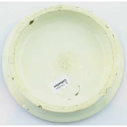 502 - SANDOWN CASTLE, KENT POT LID. (KM 52) 4ins diam. Multicoloured lid produced by the Mayer factory, do... 