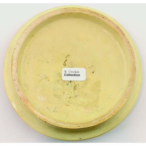 511 - SEBASTOPOL POT LID. (KM 208). 4.25ins diam. Multicoloured lid produced by the Mayer factory, this me... 