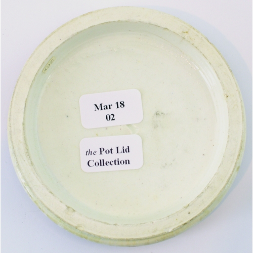 519 - LONDON ARECA NUT TOOTH PASTE POT LID. (APL p 401) 2.75ins diam. As previous lot this having the addi... 