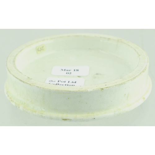 519 - LONDON ARECA NUT TOOTH PASTE POT LID. (APL p 401) 2.75ins diam. As previous lot this having the addi... 