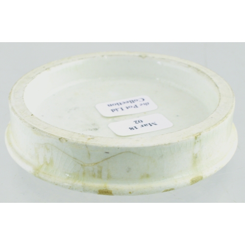 519 - LONDON ARECA NUT TOOTH PASTE POT LID. (APL p 401) 2.75ins diam. As previous lot this having the addi... 