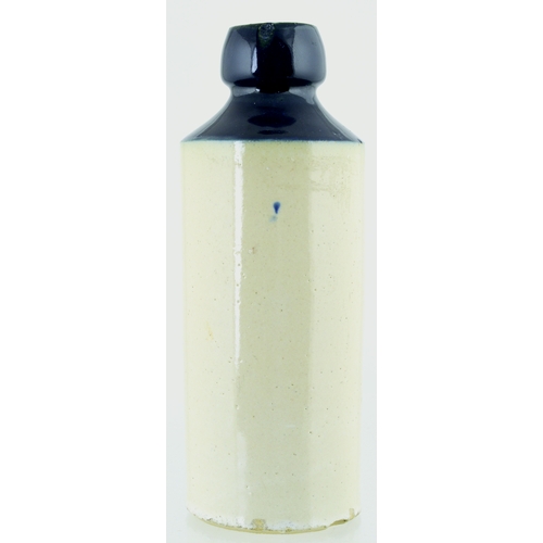 538 - LLANDUDNO BLUE TOP GINGER BEER BOTTLE. 7ins tall. T.t, st, dark blue top, black transfer WILLM HILL/... 