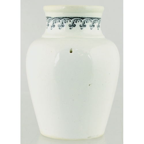 672 - THE CHISWELL INHALER. 4.75ins tall. White glaze with highly elaborate floral decoration THE/ CHISWEL... 