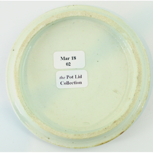 642 - ROCHDALE HAIR REGENERATOR POT LID. (APL p 167, 40a) 3.25ins diam. Pict. image of Queen Victoria to c... 