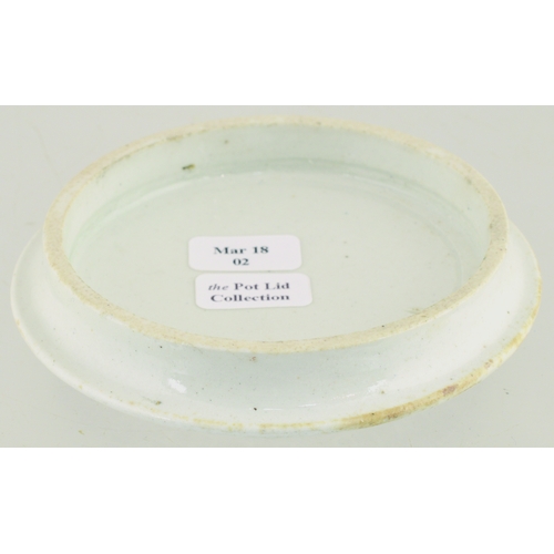 642 - ROCHDALE HAIR REGENERATOR POT LID. (APL p 167, 40a) 3.25ins diam. Pict. image of Queen Victoria to c... 