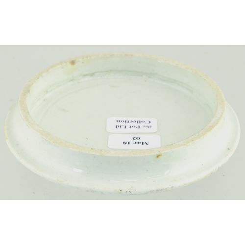 642 - ROCHDALE HAIR REGENERATOR POT LID. (APL p 167, 40a) 3.25ins diam. Pict. image of Queen Victoria to c... 