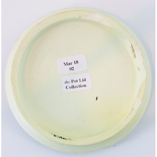 643 - ROCHDALE HAIR REGENERATOR POT LID. (APL p 167, 40a) 3.5ins diam. As previous lot this being slightly... 