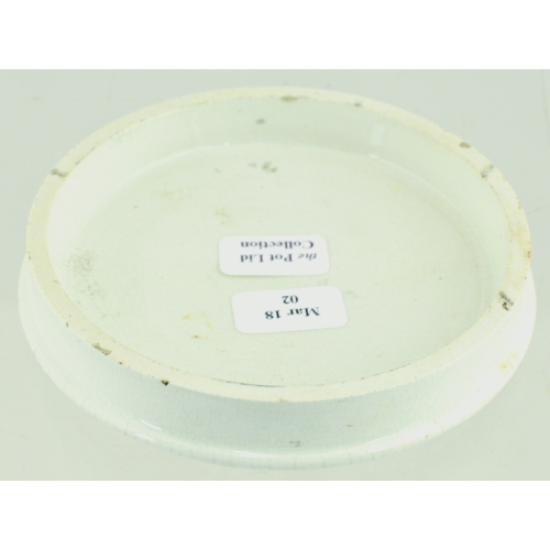 644 - BRADFORD AND MANNIGHAM COLD CREAM POT LID. (APL p 665, 23a) 3.25ins diam. Crisp black transfer for S... 