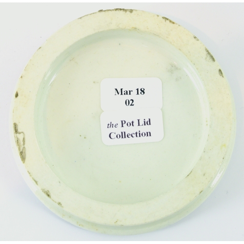 647 - ROCHDALE HAIR REGENERATOR POT LID. (APL p 167, 40a) 3.5ins diam. As previous lot this being slightly... 