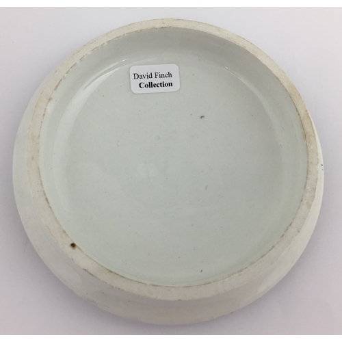 114 - THE FISHBARROW POT LID. 5.5ins wide. (KM65) Early multicoloured Pratt lid possibly for Crosse & Blac... 