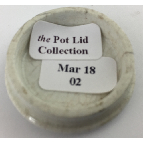 149 - MINIATURE CALVERTS CARBOLIC TOOTH PASTE POT LID. 1.25ins diam. Black transfer for CALVERTS CARBOLIC/... 