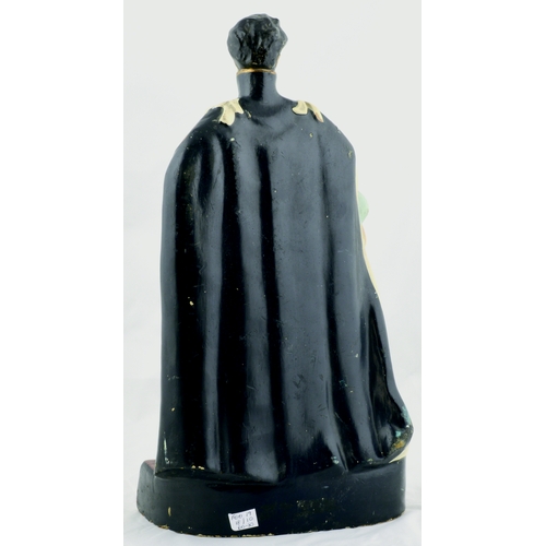 20 - KING GEORGE IV SCOTCH WHISKY BACK BAR FIGURE. 14ins tall. Rubberoid construction of King George stoo... 