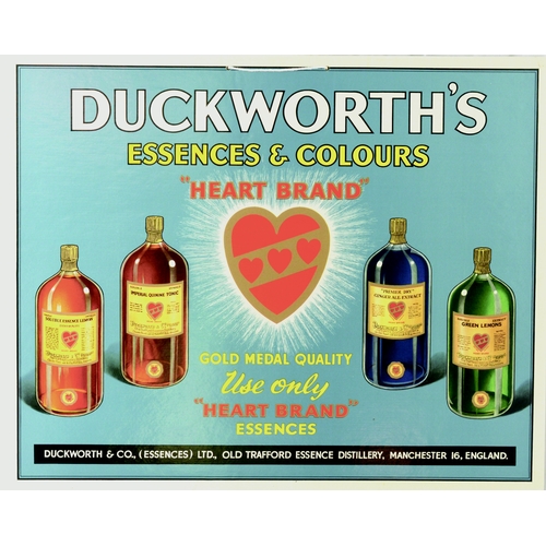 61 - DUCKWORTHS SHOWCARDS. 17.5 by 14ins. Multicoloured image of Duckworth’s Essences & Colours. Still in... 